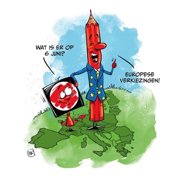 cartoon verkiezingen eu 2024 1000px