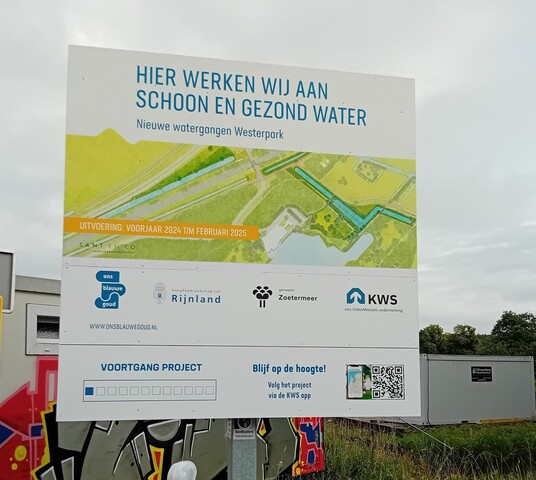 werk aan watergang