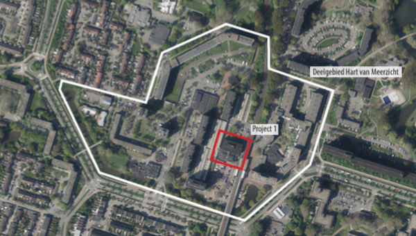 PUK Meerzicht luchtfoto gebied gem Zoetermeer