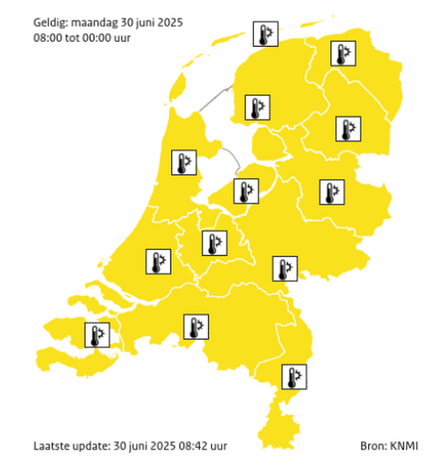 nationaal hitteplan 30 juni 25