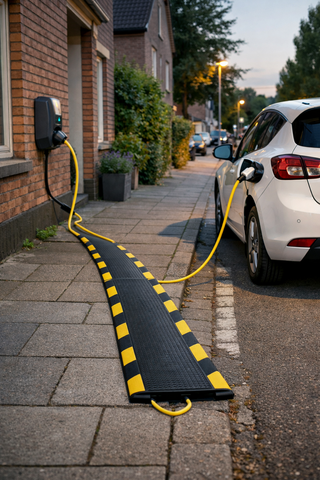Elektrische auto oplaadpunt in wijk