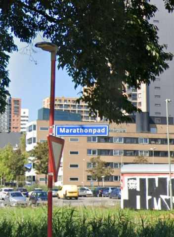 straatbeeld marathonpad