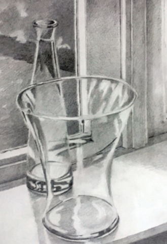 tekening waterglas