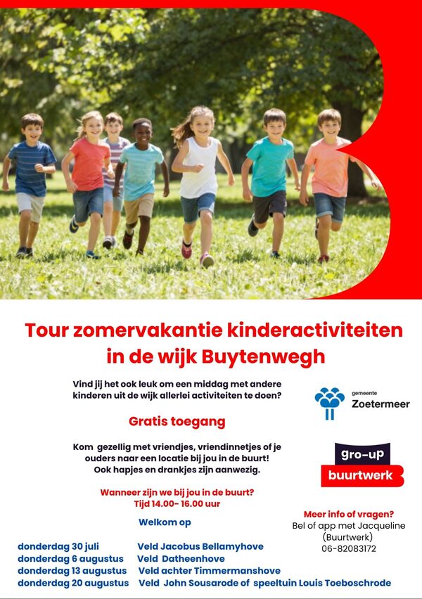 flyer kinderactiviteiten zomer