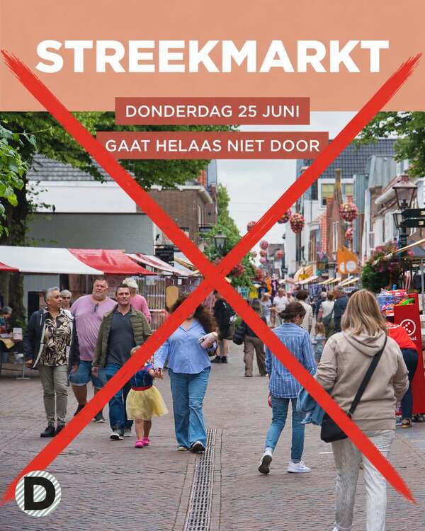 streekmarkt afgelast