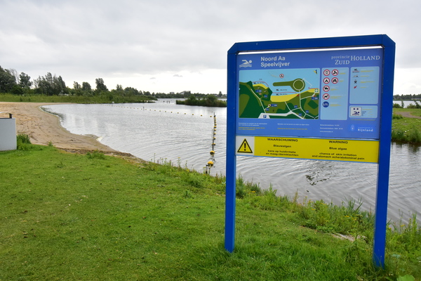 bord blauwalg waarschuwing za